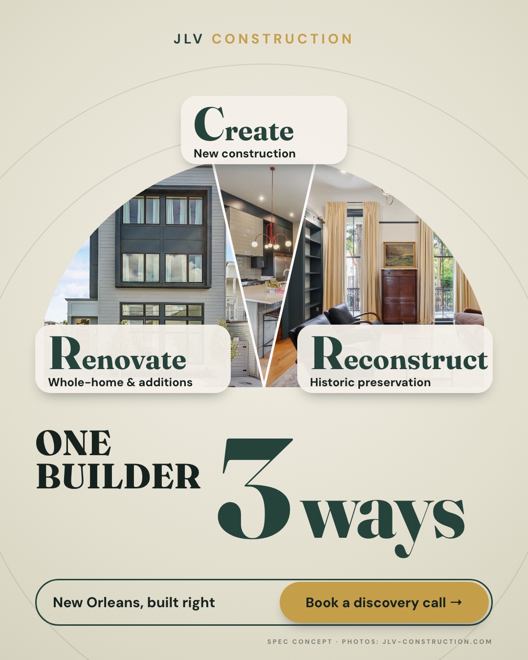 Sample ad: One builder, three ways